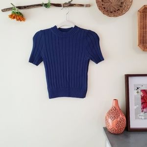 Express Mock-neck Sweater Navy Blue Size XS